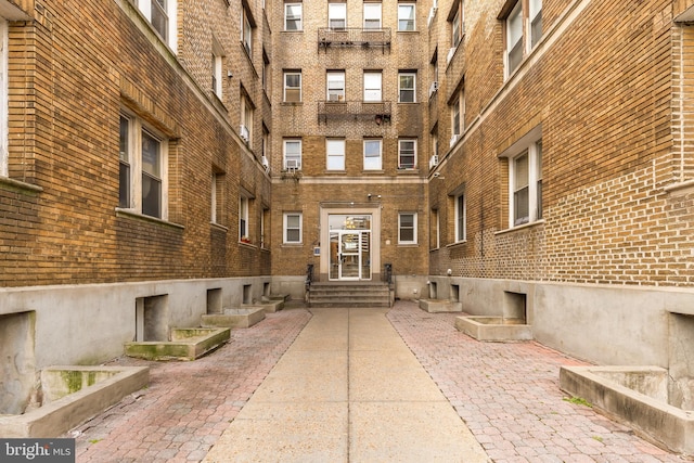 exterior space with entry steps