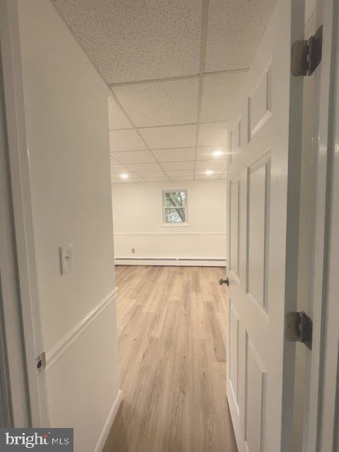 3433 Gregg Rd, Brookeville, MD 20833 - hall featuring wood finished floors and a paneled ceiling