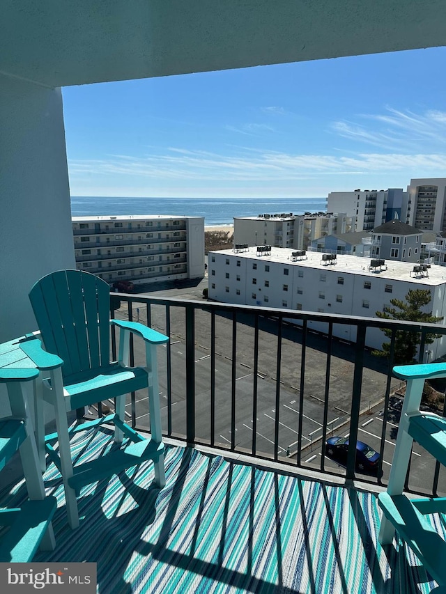 balcony with a view of city
