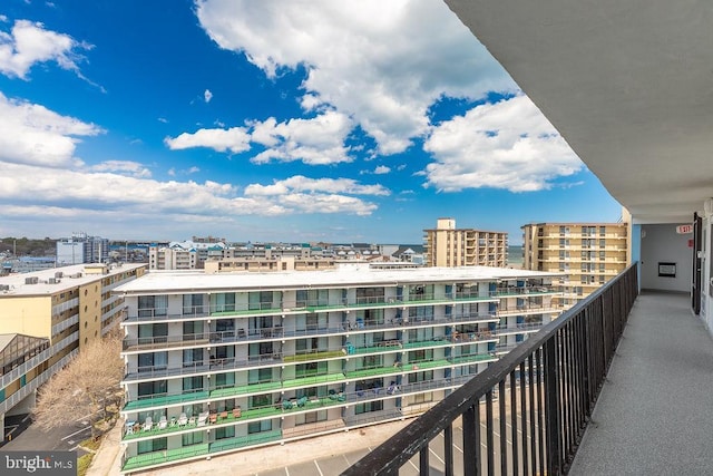 balcony featuring a city view