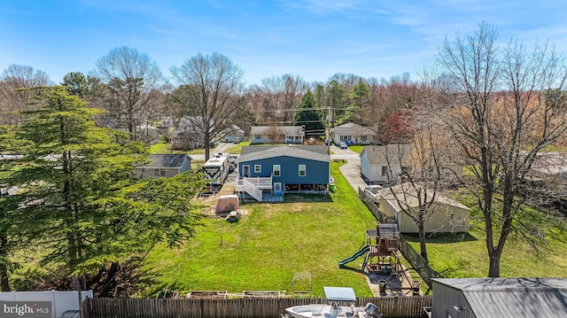 birds eye view of property