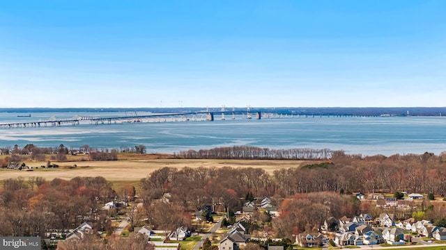 property view of water featuring a residential view