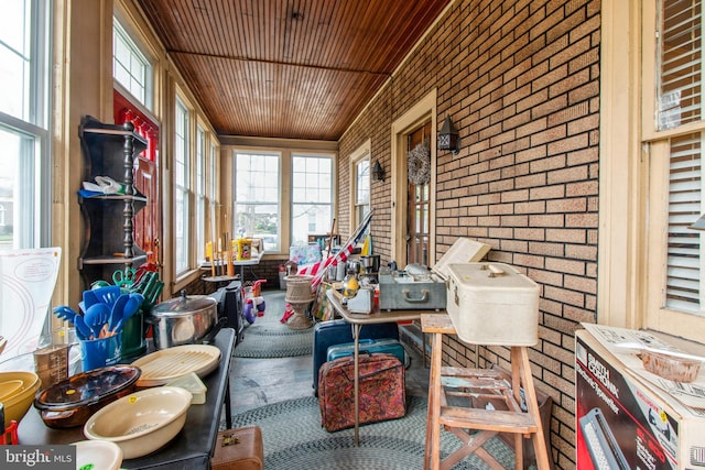 view of sunroom