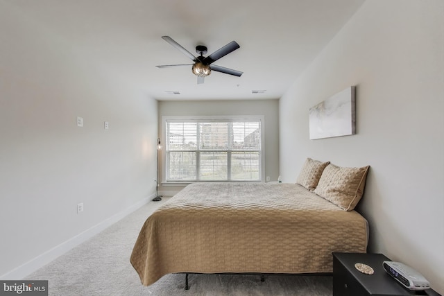 102 Saint Ives Unit 403, National Harbor, MD 20745 - bedroom with a ceiling fan, carpet, baseboards, and visible vents