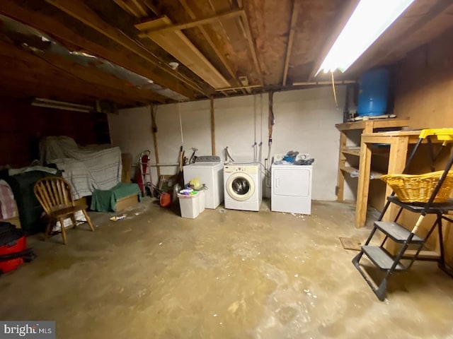 12114 Vale Smt, Frostburg, MD 21532 - unfinished basement with washer and clothes dryer