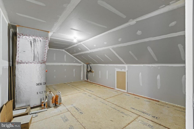 bonus room with lofted ceiling