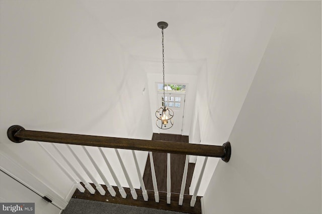 view of stairway