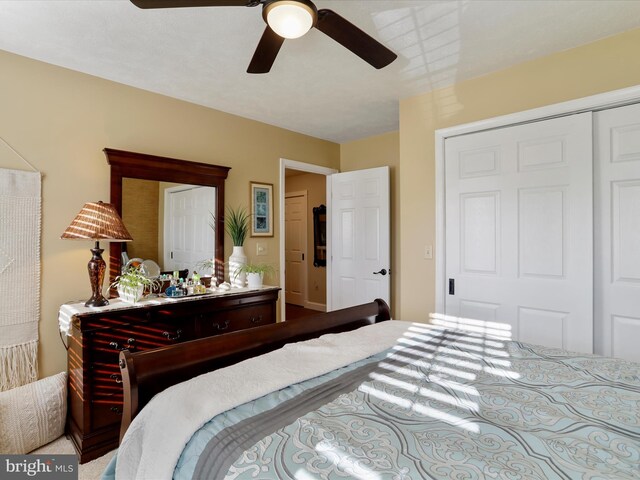 bedroom with ceiling fan