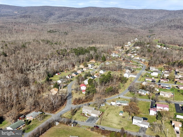 bird's eye view featuring a mountain view