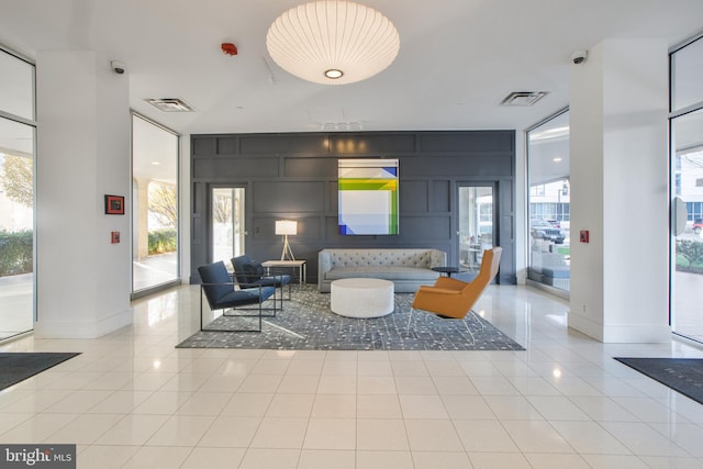 community lobby featuring visible vents