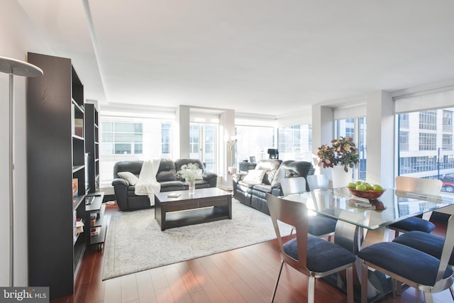 interior space featuring wood finished floors
