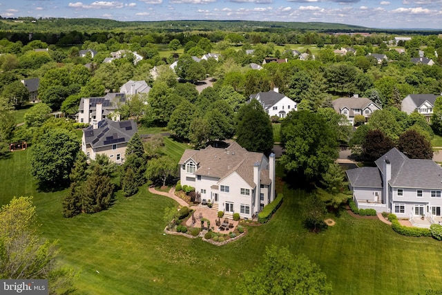 aerial view of residential area