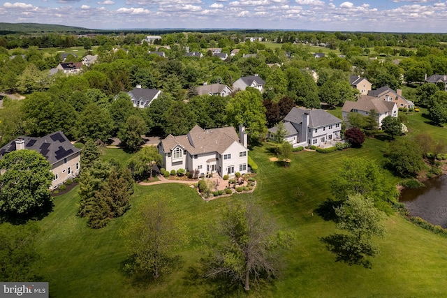 aerial view of residential area