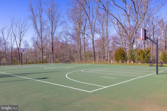 view of basketball court featuring community basketball court