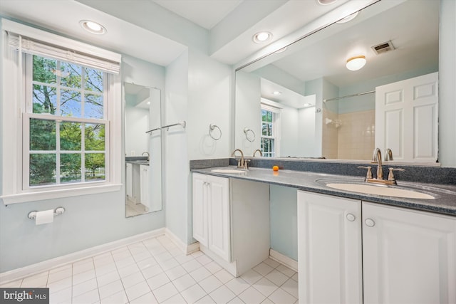 206 Fairgrove Cir, Gaithersburg, MD 20877 - full bathroom featuring a sink, tile patterned flooring, and plenty of natural light