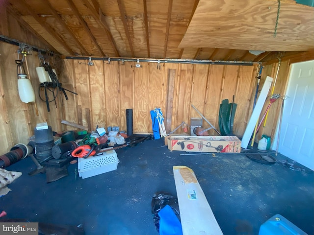 view of storage room
