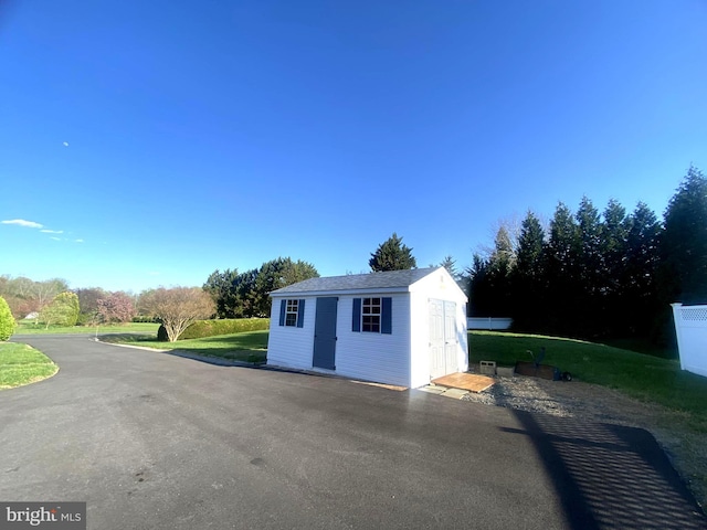 view of shed
