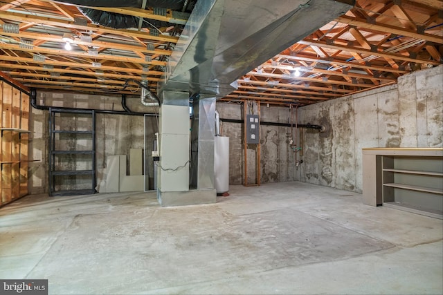 4 Tara Ln, Delran, NJ 08075 - unfinished basement with electric panel, heating unit, and water heater
