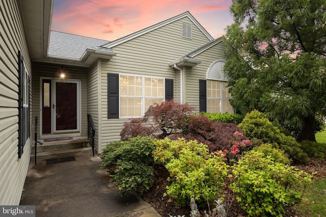 4 Tara Ln, Delran, NJ 08075 - doorway to property featuring roof with shingles
