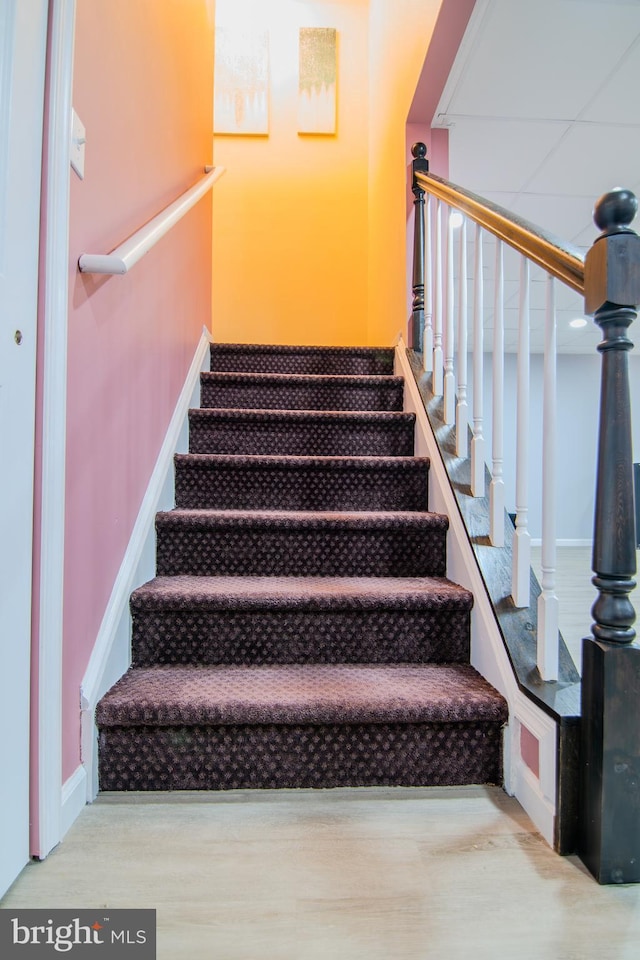15 N Tompkins Sq, Downingtown, PA 19335 - stairs with wood finished floors and baseboards