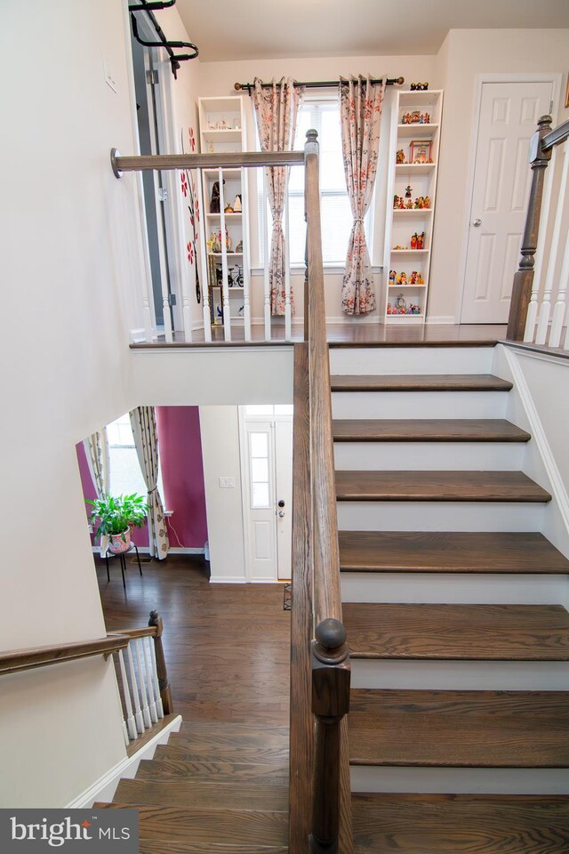 15 N Tompkins Sq, Downingtown, PA 19335 - stairs with baseboards and wood finished floors