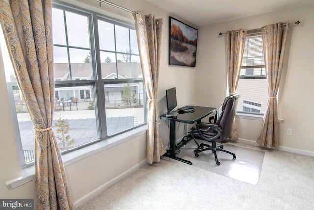 15 N Tompkins Sq, Downingtown, PA 19335 - carpeted home office with baseboards and plenty of natural light