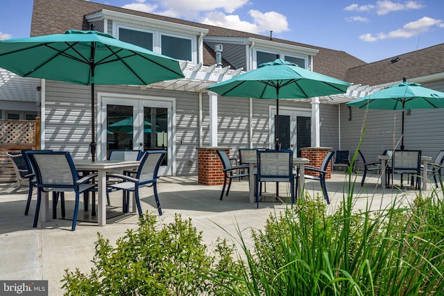 15 N Tompkins Sq, Downingtown, PA 19335 - view of patio / terrace with outdoor dining space and french doors