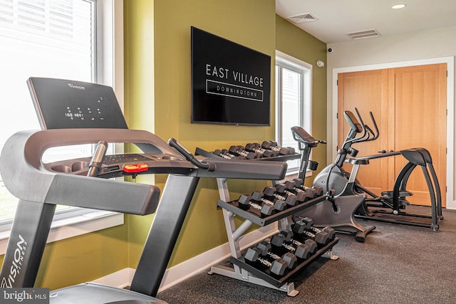 15 N Tompkins Sq, Downingtown, PA 19335 - gym with visible vents and recessed lighting