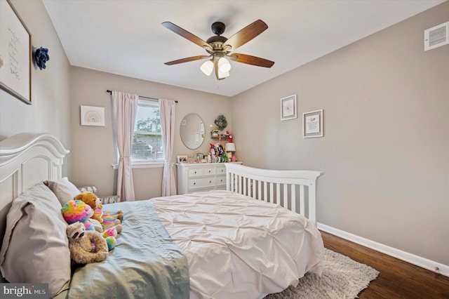 317 Montier Rd, Glenside, PA 19038 - bedroom with wood finished floors, baseboards, and ceiling fan