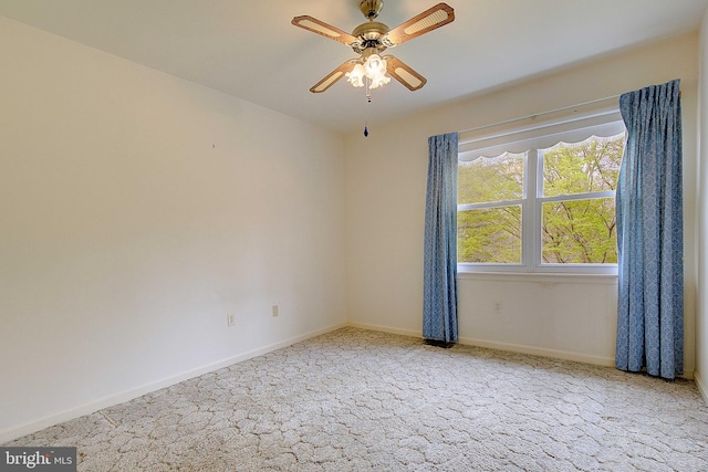 3360 Ben Oak Dr, Huntingtown, MD 20639 - carpeted empty room featuring baseboards and a ceiling fan
