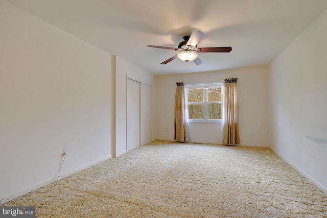 3360 Ben Oak Dr, Huntingtown, MD 20639 - unfurnished room with carpet floors, baseboards, and ceiling fan