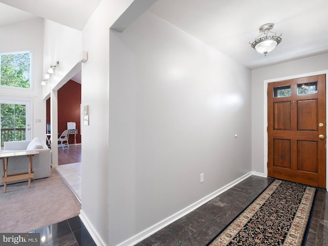 foyer with baseboards