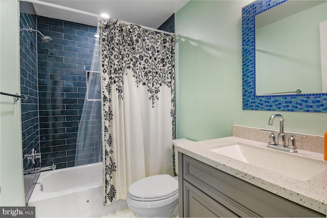 15320 Baileys Ln, Silver Spring, MD 20906 - bathroom featuring toilet, shower / tub combo with curtain, and vanity