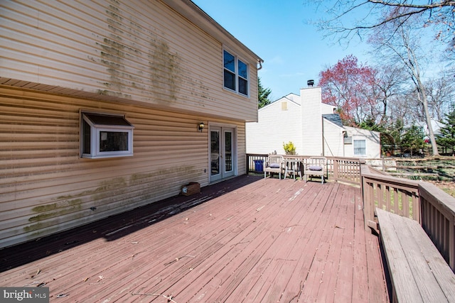 15320 Baileys Ln, Silver Spring, MD 20906 - wooden deck with french doors