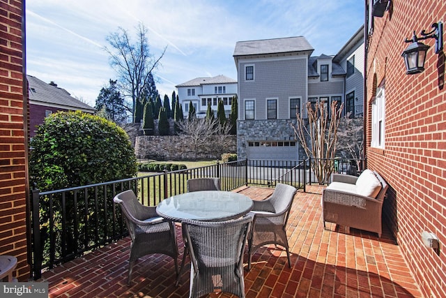 view of patio featuring outdoor dining space