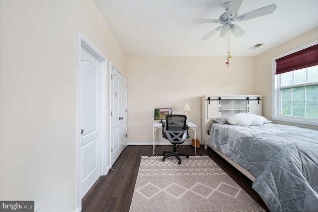 16647 Space More Cir, Woodbridge, VA 22191 - bedroom featuring wood finished floors, baseboards, and a ceiling fan