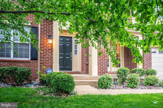 16647 Space More Cir, Woodbridge, VA 22191 - entrance to property with brick siding and an attached garage
