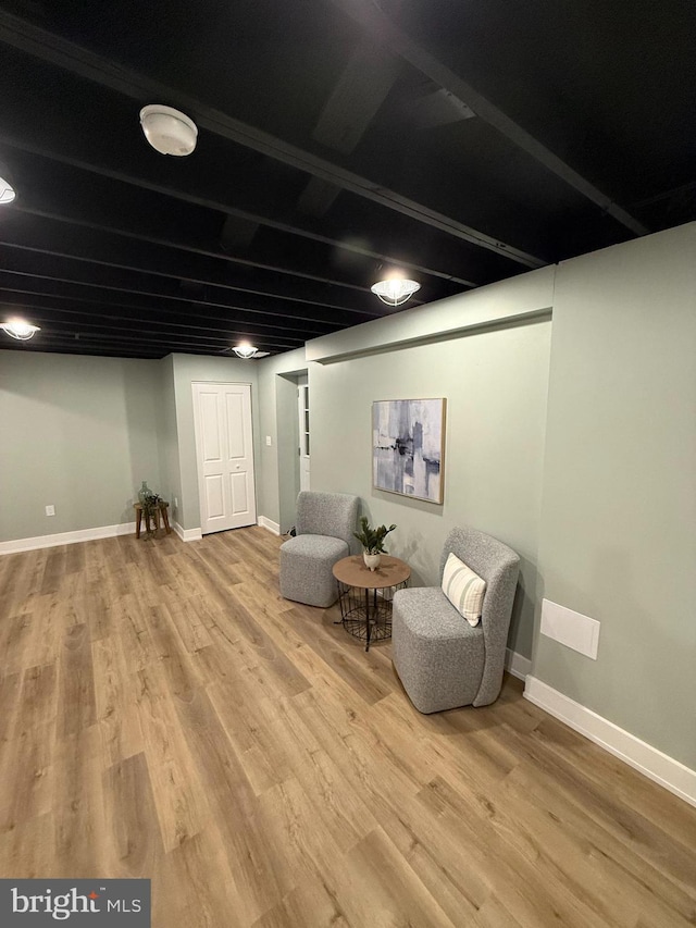 1198 Glenside Rd, Downingtown, PA 19335 - sitting room with baseboards and wood finished floors