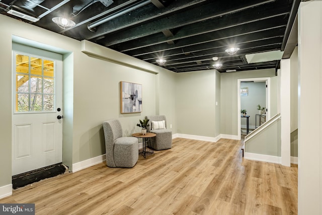 1198 Glenside Rd, Downingtown, PA 19335 - sitting room with baseboards and wood finished floors