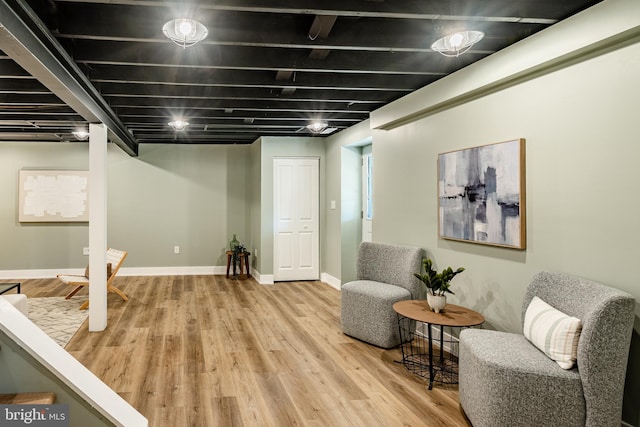 1198 Glenside Rd, Downingtown, PA 19335 - living area with light wood-type flooring and baseboards