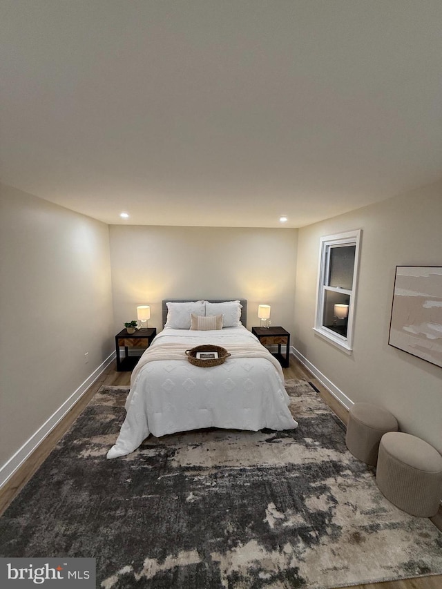 1198 Glenside Rd, Downingtown, PA 19335 - bedroom featuring wood finished floors, baseboards, and recessed lighting