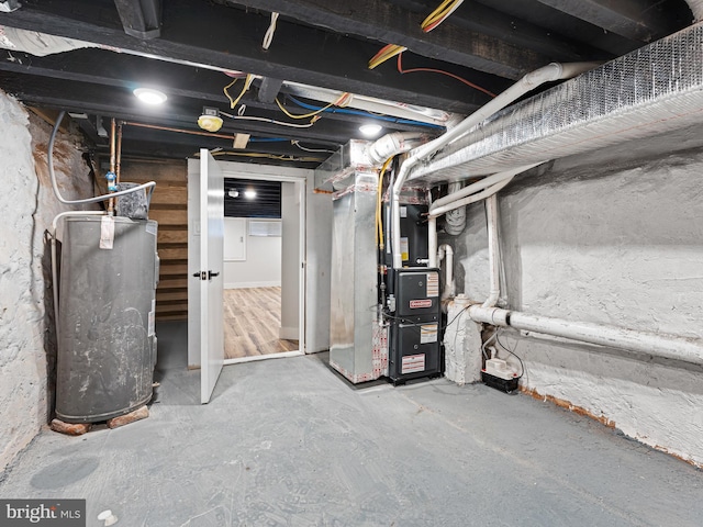 1611 N Dover St, Philadelphia, PA 19121 - unfinished below grade area featuring heating unit and water heater