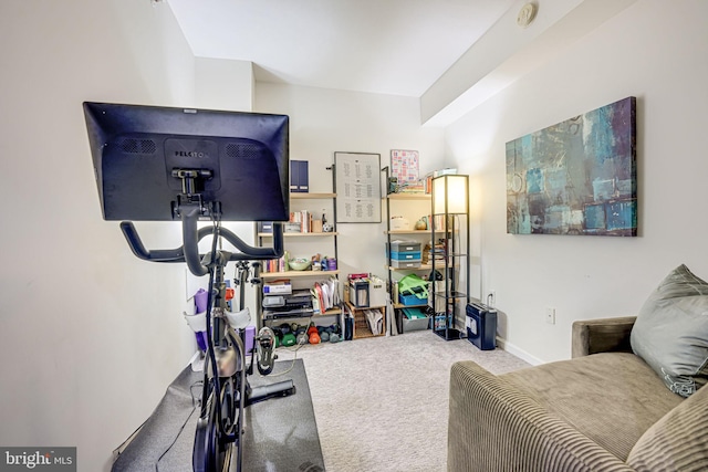 440 L St NW Unit 513, Washington, DC 20001 - workout room featuring carpet and baseboards