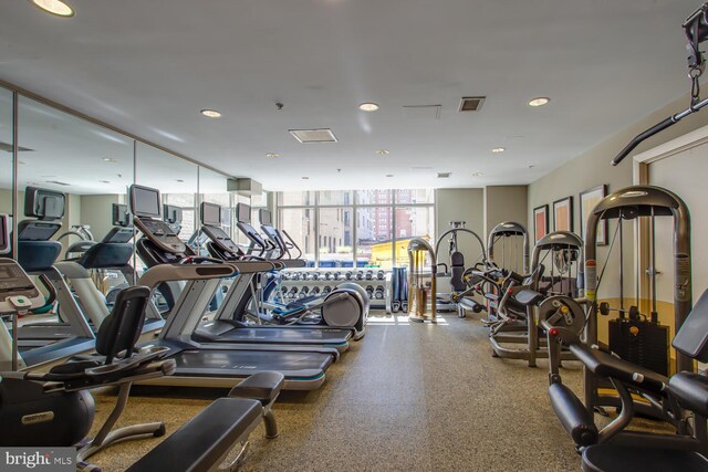 811 4th St NW Unit 608, Washington, DC 20001 - gym featuring recessed lighting