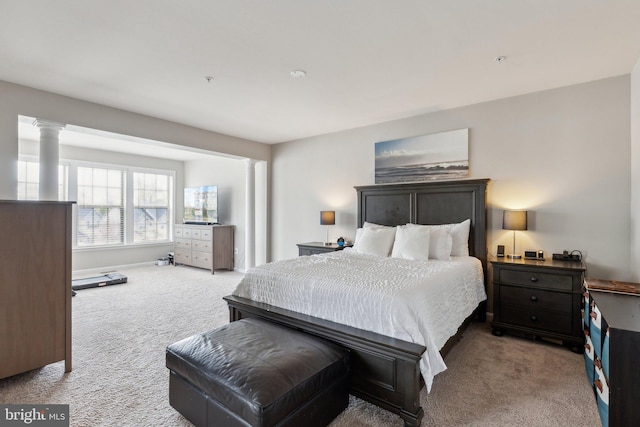 bedroom with carpet floors