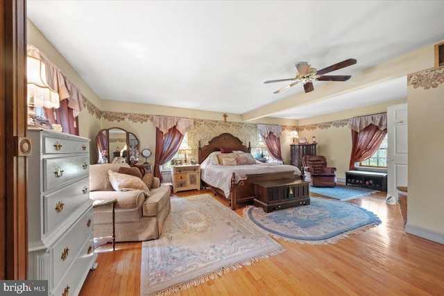 bedroom featuring wood finished floors