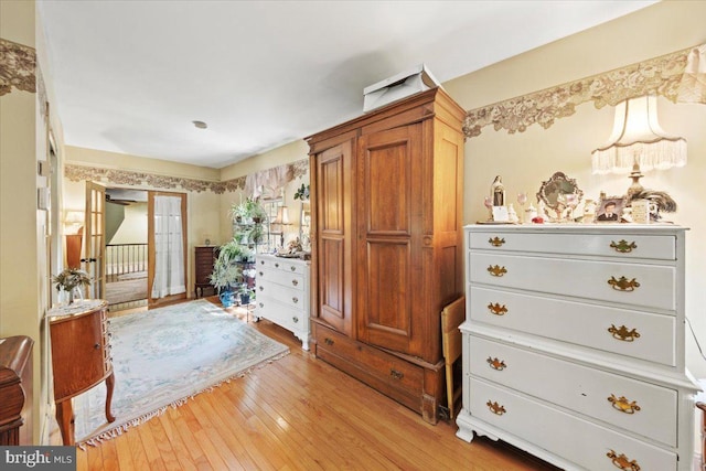 entryway featuring light wood finished floors