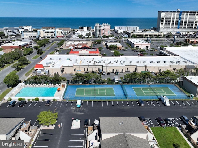 105 120th St Unit 111, Ocean City, MD 21842 - drone / aerial view with a water view and a city view