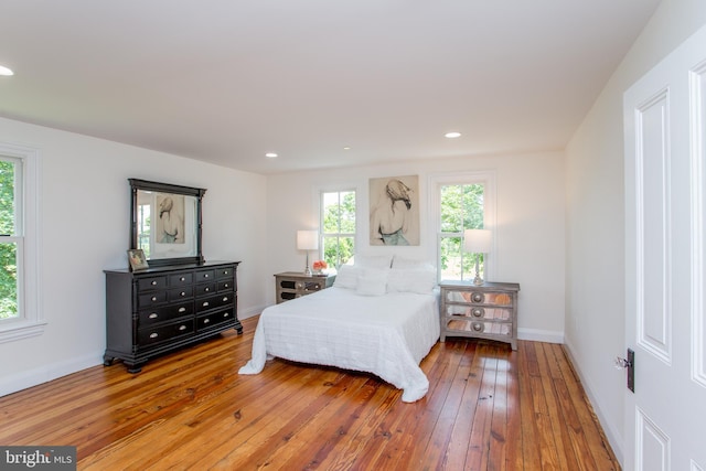 1948 Forest Grove Rd, Furlong, PA 18925 - bedroom with wood-type flooring, recessed lighting, and baseboards