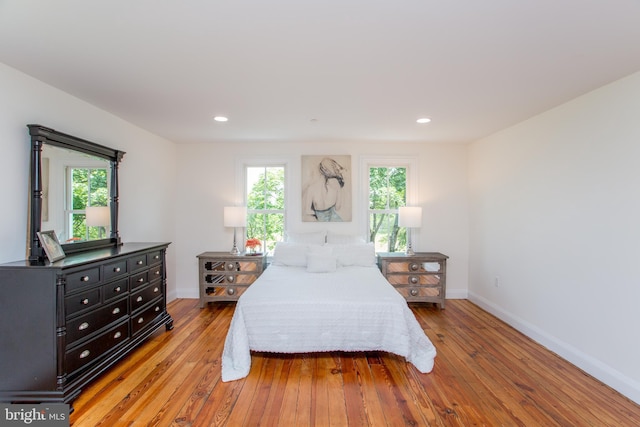 1948 Forest Grove Rd, Furlong, PA 18925 - bedroom featuring light wood-style floors, baseboards, and recessed lighting